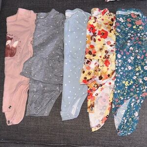 Set of 5 Baby Onesies in Various Colors